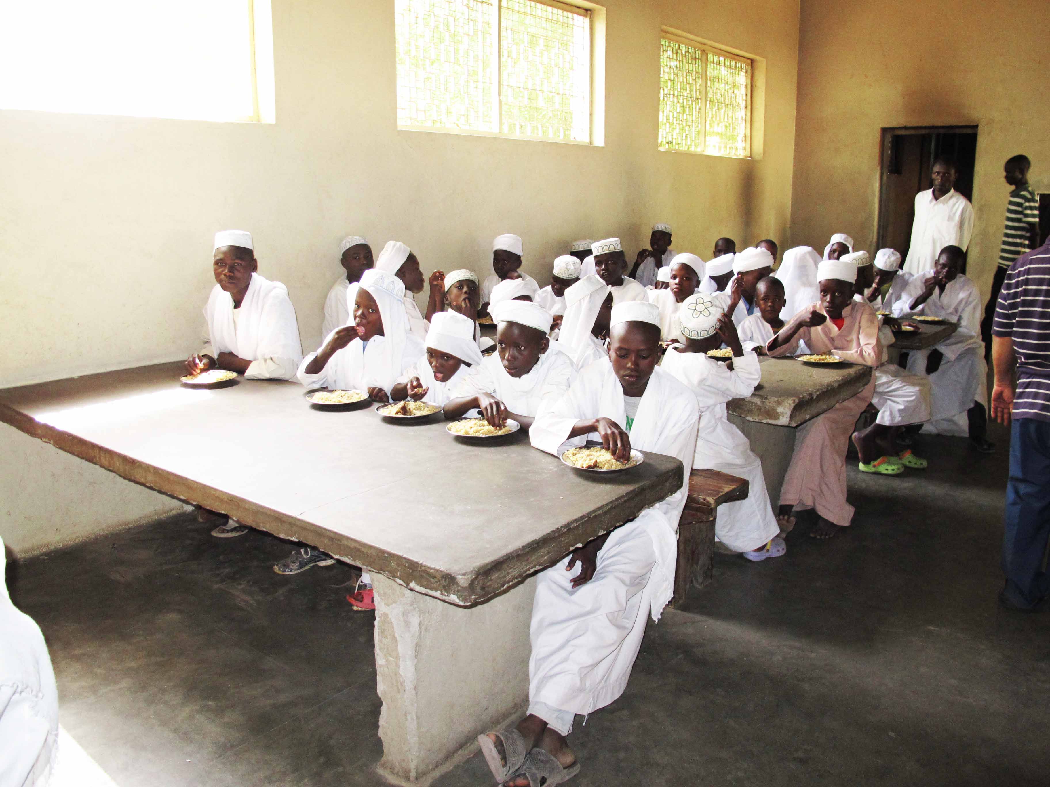 Students taking lunch